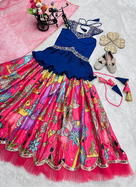 OC 224 Heavy Chinon With Embroidery Sequence Work Lahenga With Kediya Style And Dupatta Exporters In India